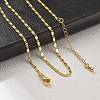 Brass Oval Link Chain Necklaces for Women NJEW-D302-26G-2