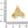 Brass Micro Pave Clear Cubic Zirconia Pendants KK-I476-02G-4