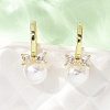 Bowknot with Round Brass Hoop Earrings EJEW-D351-12G-5