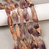 Raw Rough Natural Purple Phantom Quartz Purple Lodolite Quartz Beads Strands G-A305-A02-01-1