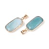 Natural Flower Amazonite Pendants G-N349-03E-G-2
