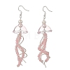 Dyed Natural Malaysia Jade Jellyfish Dangle Earrings for Women EJEW-JE07484-5