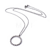 304 Stainless Steel Pendant Necklaces NJEW-E141-32P-1