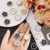 Gorgecraft 16Pcs 2 Colors 1-Hole Alloy Rhinestone Shank Buttons BUTT-GF0003-63-3