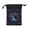 Velvet Tarot Cards Storage Drawstring Bags ZODI-PW0002-06B-2