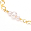 Handmade CCB Plastic Imitation Pearl Beaded Necklace for Girl Women NJEW-JN03656-4