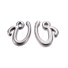 Gunmetal Plated Alloy Letter Pendants PALLOY-J718-01B-U-1