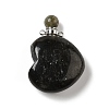 Natural Mixed Stone Perfume Bottle Pendants G-P470-01P-3