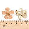 Flower Alloy Enamel Stud Earrings EJEW-P310-01G-03-3