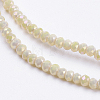 Electroplate Glass Beads Strands X-GLAA-F078-FR08-3