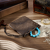 2Pcs 2 Styles Cowhide Jewelry Cosmetics Storage Bag ABAG-BBC0001-37-4