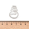 5Pcs 304 Stainless Steel Open Cuff Rings for Women RJEW-K313-05P-5