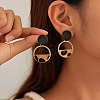 Alloy Resin Dangle Stud Earrings FS-WG4F5C5-03-1