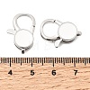 Flat Round Brass Enamel Lobster Claw Clasps KK-Z147-02P-B-4
