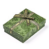 Flower Printed Cardboard Jewelry Boxes X-CBOX-T006-05C-2