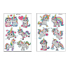 2 Sheets Rainbow Color DIY Diamond Painting Sticker Kits DIAM-PW0010-11-2