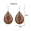 Hollow Out Teardrop Wood Dangle Earrings FS-WG5AC87-05-2