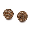 Stripe Pattern Polymer Clay Rhinestone Beads CLAY-NH0001-01F-1