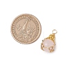 Natural Rose Quartz Pendants PALLOY-JF03396-01-2