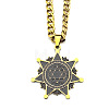304 Stainless Steel Enamel Black Star Pendant Necklaces for Men WGCD56C-02-4