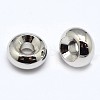 Rack Plating Brass Flat Round Spacer Beads KK-M085-11P-NR-2