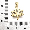 Brass Micro Pave Cubic Zirconia Pendants KK-K401-33G-4