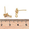 Brass Micro Pave Cubic Zirconia Studs Finding KK-K364-06G-3