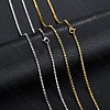 Stainless Steel Box Chain Necklace NJEW-YWC0001-02G-01-1