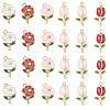30Pcs 6 Styles Alloy Enamel Pendants ENAM-YW0008-83-1