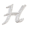 Brass Micro Pave Clear Cubic Zirconia Pendants CU-CBA8481-01P-H-1