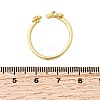 Brass Micro Pave Cubic Zirconia Cuff Rings for Women RJEW-L336-01G-02-5