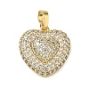 Brass Micro Pave Cubic Zirconia Pendants KK-CBA74BF-12G-02-2