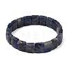Natural Lapis Lazuli Beaded Stretch Bracelets for Unisex G-K303-02F-4