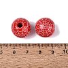 Halloween Printed Spider Webs Colored Wood European Beads WOOD-K007-04E-3