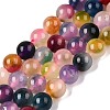 Dyed Natural White Jade Beads Strands G-T138-8mm-210-19-4