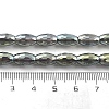 Electroplate Transparent Glass Beads Strands EGLA-M032-02A-PL01-3