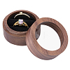 2-Slot Wood Couple Ring Storage Boxes with Velvet Inside and Window CON-CL0001-28A-1