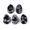 Natural Snowflake Obsidian Pendants G-N349-08B-1