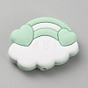 Cloud & Rainbow Food Grade Eco-Friendly Silicone Beads SIL-WH0014-33G-1