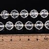 Ombre Effect Dyed Transparent Crackle Glass Beads Strands GLAA-Q111-10MM-08-5