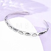 Retro 316 Surgical Stainless Steel Cuff Bangles BJEW-C142-09AS-3
