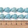 Synthetic Turquoise Dyed Beads Strands G-B184-D02-02-4