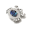 304 Stainless Steel Pave Natural Paua Shell Pendants STAS-C122-21B-01P-2