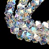 Electroplate Glass Beads Strands X-GLAA-Q105-02-10-3