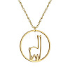 304 Stainless Steel Laser Cut Pendant Necklaces FS-WGA4904-17-1