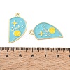 Alloy Enamel Pendants AL-CBA292F-01F-G-3