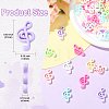 7 Bags 70Pcs 7 Colors Musical Note Opaque Resin Cabochons RESI-CJ0005-44-2