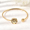 304 Stainless Steel Cuff Bangles for Women BJEW-D436-02G-2