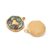304 Stainless Steel Pave Natural Paua Shell Pendants STAS-F319-02B-G01-2