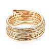 Iron Round Snake Chains Wrap Cuff Bangles BJEW-T022-02G-1